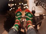 Veselé ponožky - Nórsky zelený vzor