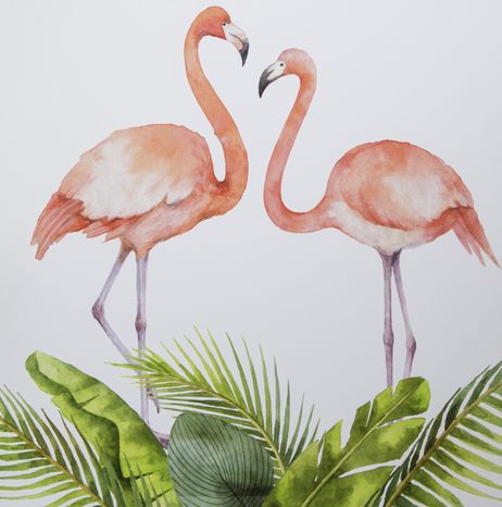 Dekoračná tabuľa Adora X - flamingo, 50x50cm